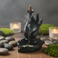 Brûleur d'encens à refoulement main lotus - ambiance zen
