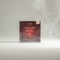 Un paquet de briques d'encens Dragons Blood sur un fond de fumée légère