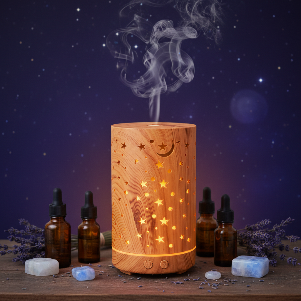 Diffuseur étoiles et lune ambiance nocturne magique et zen